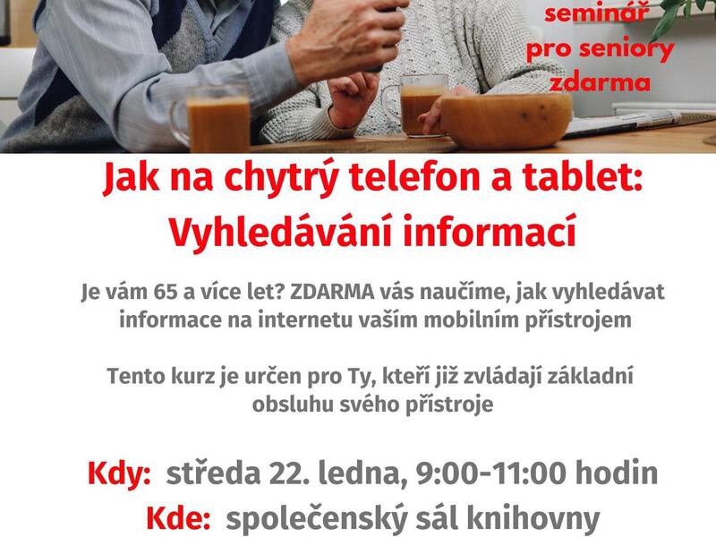 Jak na chytrý telefon a tablet – vyhledávání informací Jak na chytrý telefon a tablet – vyhledávání informací