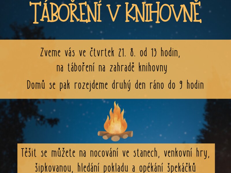 Táboření v knihovně Táboření v knihovně
