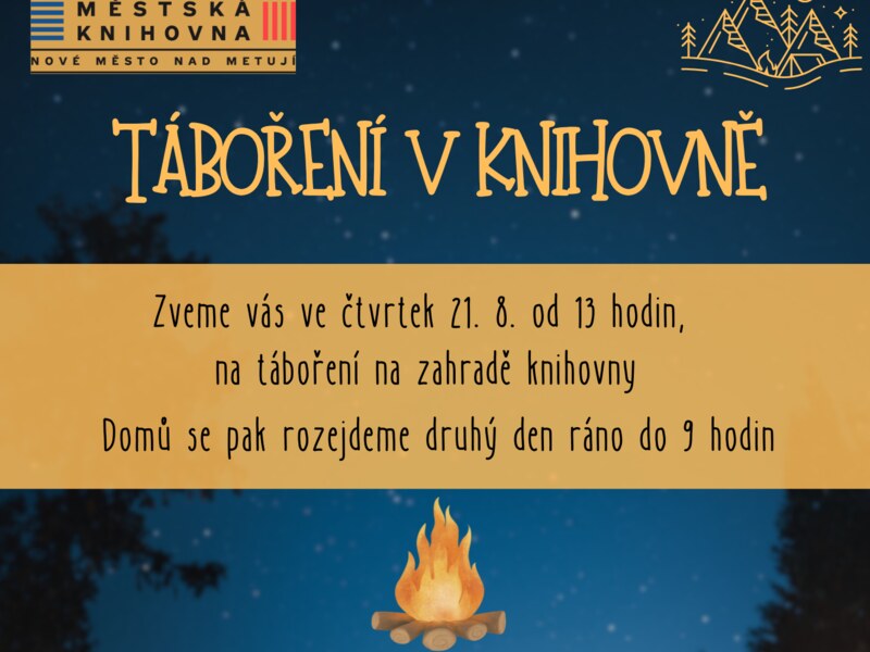 Táboření na zahradě knihovny Táboření na zahradě knihovny