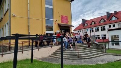 Budova veřejné knihovny v Lázních Dušníky