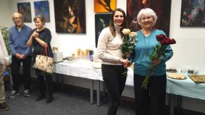Vernisáž výstavy obrazů Evy Jiráskové „S pokorou k barvám, světlu, životu…“