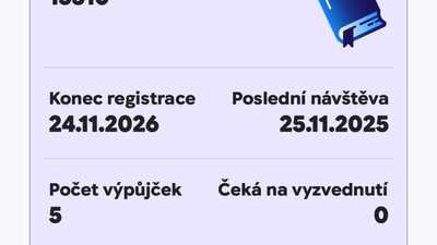 Digitální čtenářský průkaz