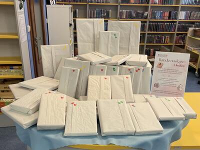 Rande naslepo s knihou