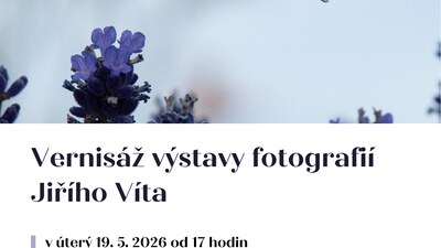 Pozvánka na vernisáž výstavy fotografií J. Víta