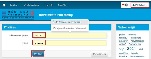 Přihlásit do konta